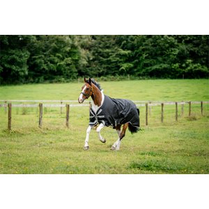 Amigo 1200D 0g Horse Turnout, Black, Titanium Grey, Silver, 81-in