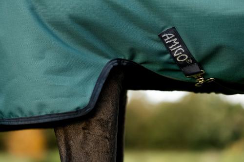 Show full view: Amigo Ripstop 900D 0g HorseTurnout, Dynasty Green, Navy, Silver, 72-in slide 6 of 9