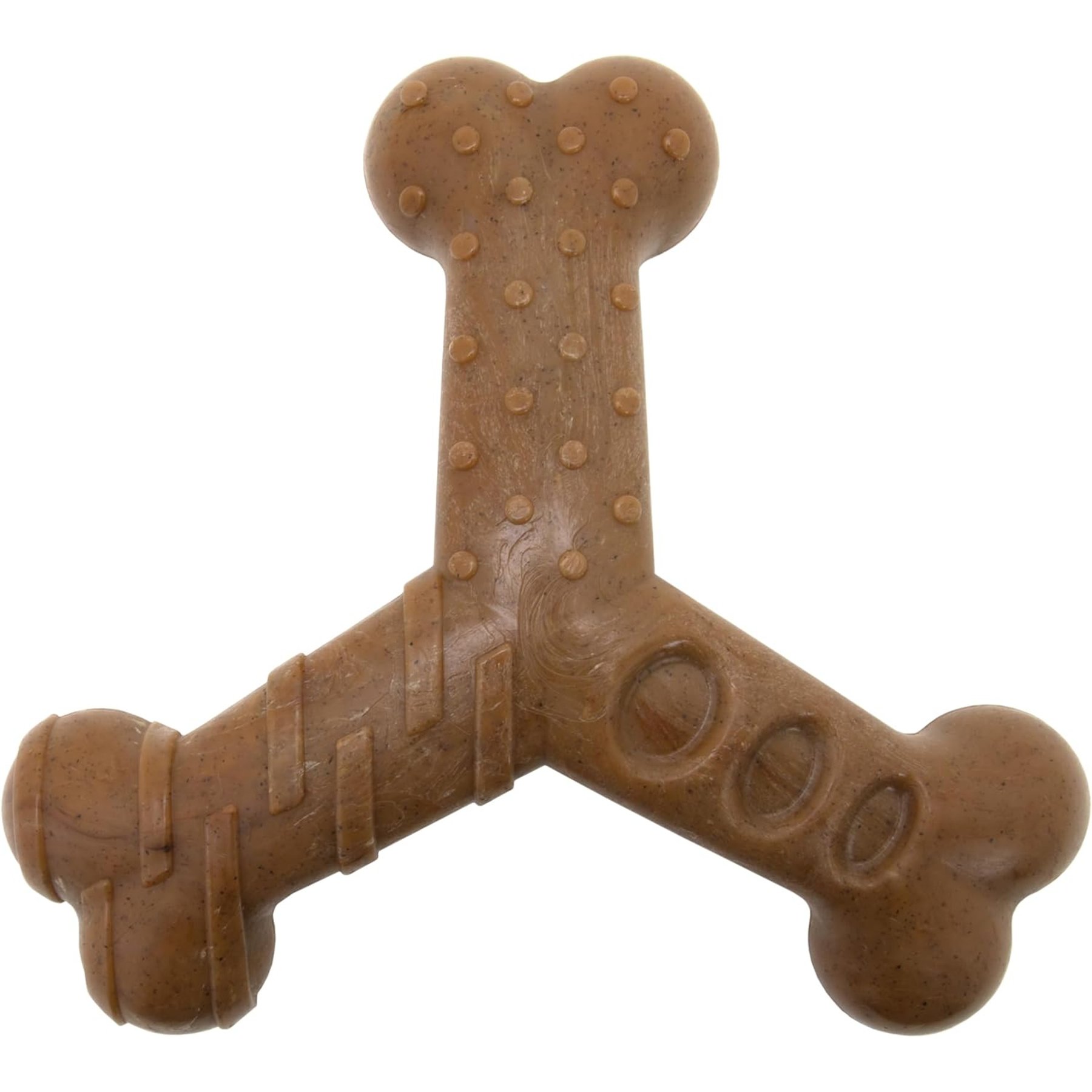 Chew King by Mammoth Bacon Flavored Nylon Wishbone Tough Chew Dog Toy, Small