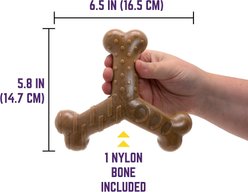 Chew King by Mammoth Bacon Flavored Nylon Wishbone Tough Chew Dog Toy, Medium slide 2 of 9