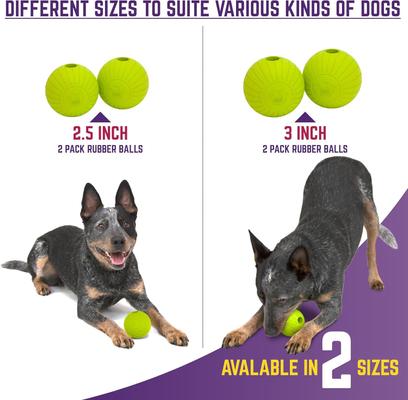 Show full view: Chew King by Mammoth Collection Supreme Tough Ball Dog Toy, Green, 3-in, 8 count slide 5 of 11