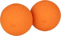Chew King by Mammoth Bacon Flavored Supreme Fetch Tough Chew Ball Dog Toy, Orange, 2 count, 3-in
