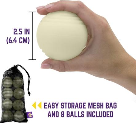 Show full view: Chew King by Mammoth Glowing Fetch Value Pack Tough Chew Ball Dog Toy, Green, 8 count slide 3 of 9