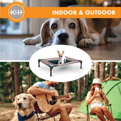 K&H Pet Products Original Steel Frame Cot Outdoor Elevated Dog Bed, Chocolate, Large slide 2 of 9