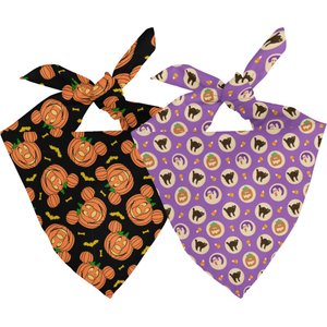 Dog Bandana Co. Halloween Cookie Dog Bandana, Purple, Small