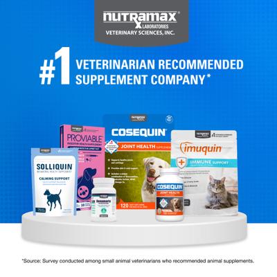 Show full view: Nutramax Cosequin Joint Health Supplement with Glucosamine, Chondroitin, MSM & HA Chewable Tablet for Dogs, 150-count slide 9 of 12