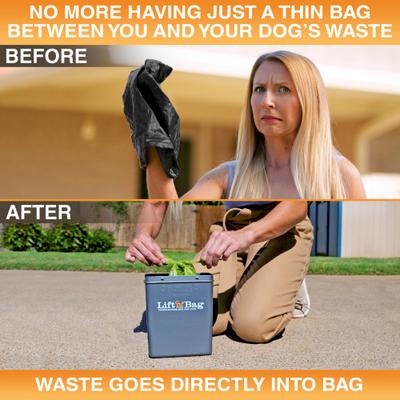 Show full view: Neater Pets Lift N' Bag Dog Pooper Scooper with Trap Door, 6 x 3 x 11-in, Gray/Black slide 5 of 10