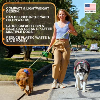 Show full view: Neater Pets Lift N' Bag Dog Pooper Scooper with Trap Door, 6 x 3 x 11-in, Black/Green slide 7 of 10