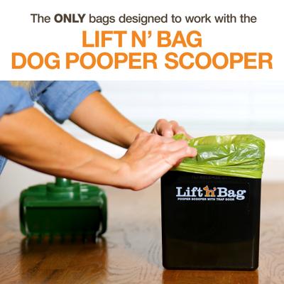 Show full view: Neater Pets Lift N' Bag Extra-Capacity Dog Poop Bags, Green, 14 x 9.5-in, 90 count slide 5 of 7