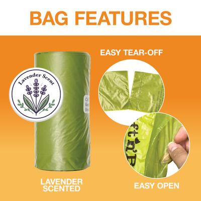 Show full view: Neater Pets Lift N' Bag Extra-Capacity Dog Poop Bags, Green, 14 x 9.5-in, 90 count slide 4 of 7