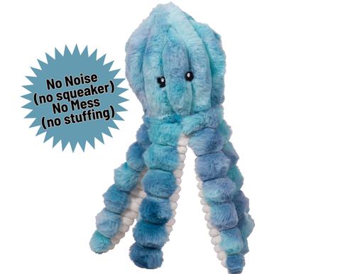 Show full view: HuggleHounds X-Brace Calamaro Plush Dog Toy, Blue slide 9 of 9