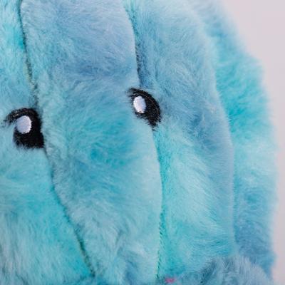Show full view: HuggleHounds X-Brace Calamaro Plush Dog Toy, Blue slide 6 of 9