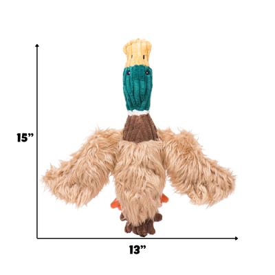 Show full view: HuggleHounds X-Brace Drake Duck Plush Dog Toy slide 3 of 9