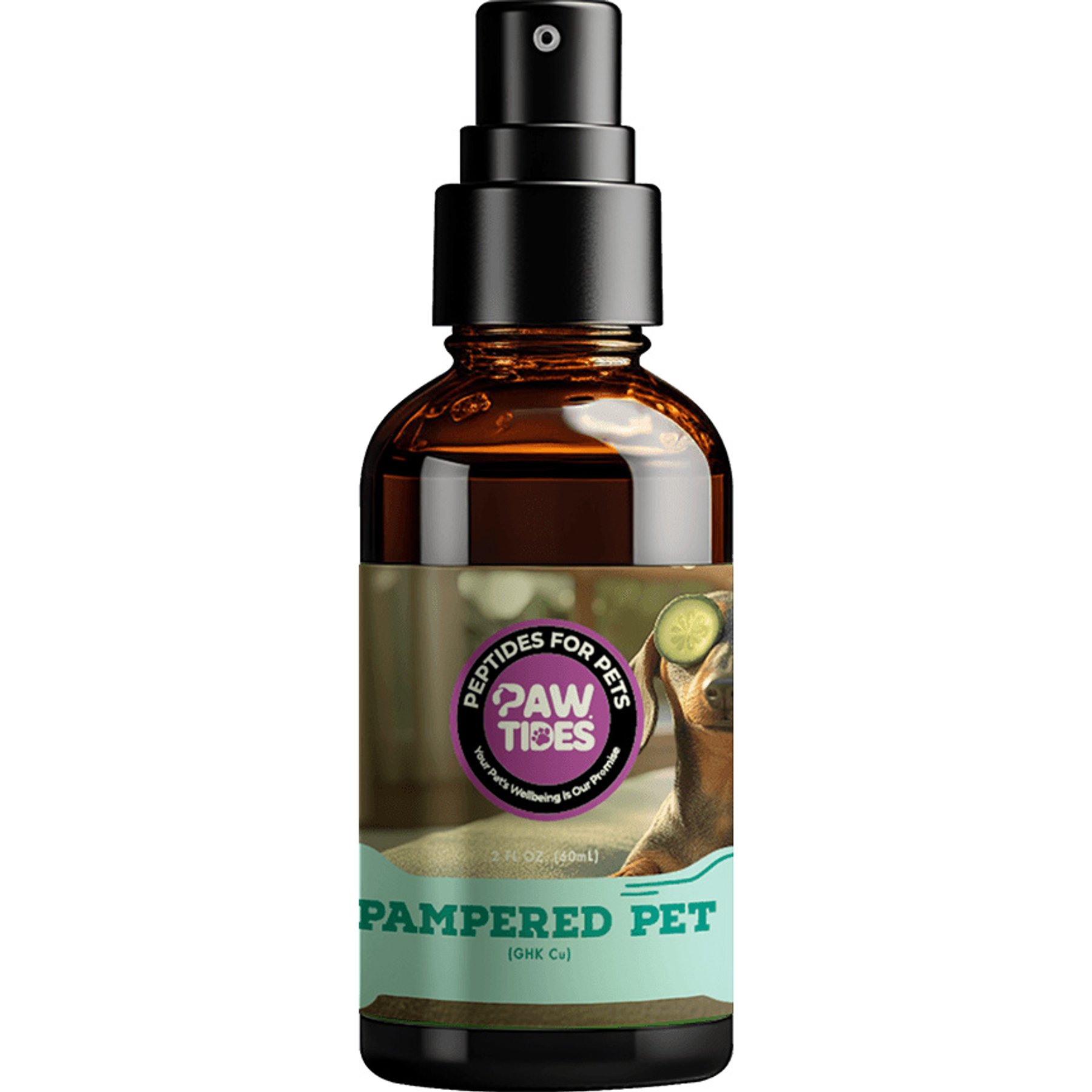 PawTides Pampered Pet Skin & Coat Supplement Spray for Dogs & Cats, 2-fl oz bottle