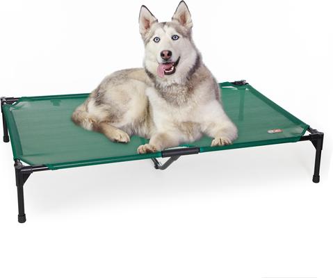 Show full view: K&H Pet Products All Weather Outdoor Elevated Cot Dog Bed, Green, X-Large slide 2 of 12