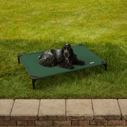 K&H Pet Products All Weather Outdoor Elevated Cot Dog Bed, Green, Large