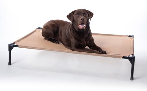 Show full view: K&H Pet Products All Weather Outdoor Elevated Cot Dog Bed, Tan, Large slide 2 of 12