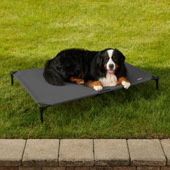 K&H Pet Products All Weather Outdoor Elevated Cot Dog Bed, Gray, Jumbo