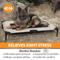 Show in main carousel: K&H Pet Products Original Steel Frame Cot Outdoor Elevated Dog Bed, Taupe/Black, X-Large slide 6 of 13