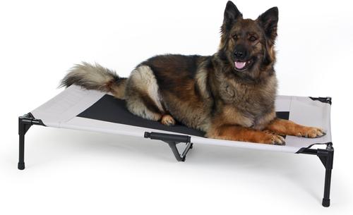 Show full view: K&H Pet Products Original Steel Frame Cot Outdoor Elevated Dog Bed, Taupe/Black, X-Large slide 2 of 13