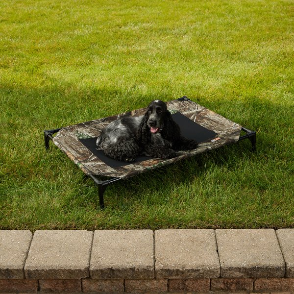 Show full view: K&H Pet Products Original Steel Frame Cot Outdoor Elevated Dog Bed, Realtree Edge, Camo/Black Mesh, Large slide 1 of 13