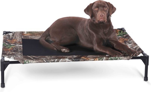Show full view: K&H Pet Products Original Steel Frame Cot Outdoor Elevated Dog Bed, Realtree Edge, Camo/Black Mesh, Large slide 2 of 13