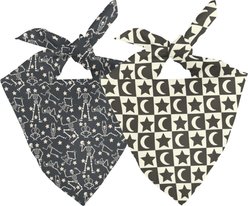 Dog Bandana Co. Skeleton Dog Bandana, Black, Small