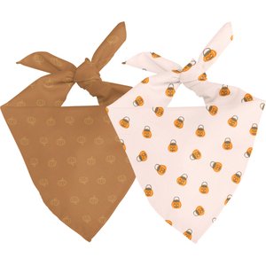 Dog Bandana Co. Pumpkin Dog Bandana, Orange, Large