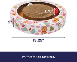 Frisco Holiday Scratch & Roll Cardboard Scratcher Cat Toy with Catnip slide 2 of 6