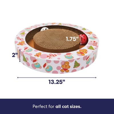 Show full view: Frisco Holiday Scratch & Roll Cardboard Scratcher Cat Toy with Catnip slide 3 of 9