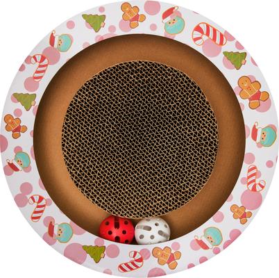 Show full view: Frisco Holiday Scratch & Roll Cardboard Scratcher Cat Toy with Catnip slide 5 of 9