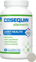 Nutramax Cosequin Elements Glucosamine, Green Lipped Mussel, Eggshell Membrane & Hyaluronic Acid Chewabl...