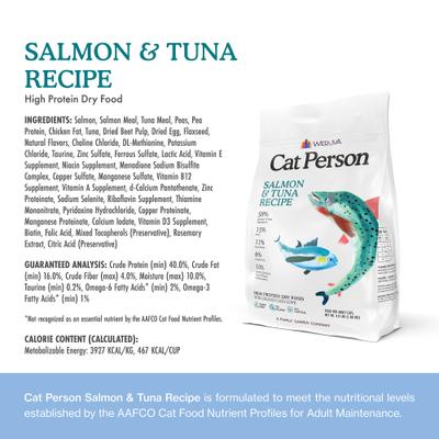 Show full view: Cat Person by Weruva Salmon & Tuna Grain-Free Dry Cat Food, 4-lb bag slide 5 of 11