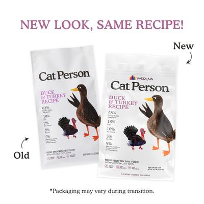 Show full view: Cat Person by Weruva Duck & Turkey Grain-Free Dry Cat Food, 6.5-lb bag slide 4 of 11