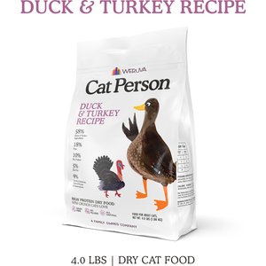 Cat Person by Weruva Duck & Turkey Grain-Free Dry Cat Food, 4-lb bag
