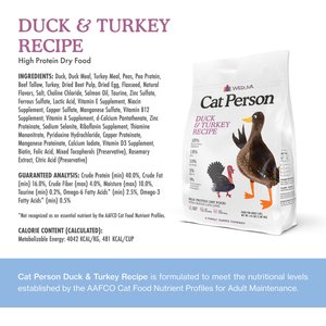 Cat Person by Weruva Duck & Turkey Grain-Free Dry Cat Food, 4-lb bag