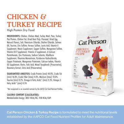 Show full view: Cat Person by Weruva Chicken & Turkey Grain-Free Dry Cat Food, 6.5-lb bag slide 5 of 11