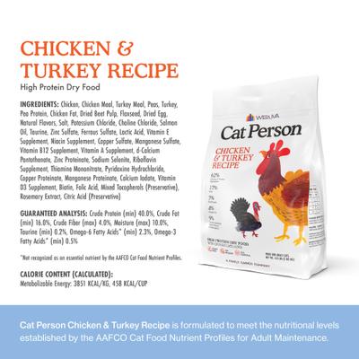 Show full view: Cat Person by Weruva Chicken & Turkey Grain-Free Dry Cat Food, 4-lb bag slide 5 of 11
