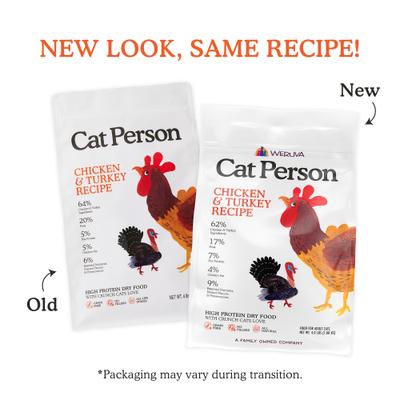 Show full view: Cat Person by Weruva Chicken & Turkey Grain-Free Dry Cat Food, 4-lb bag slide 4 of 11