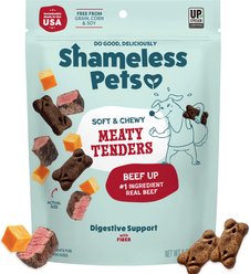 Shameless Pets Beef Up Meaty Tenders Soft & Chewy Dog Treats, 8-oz bag