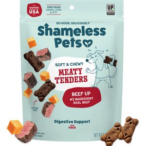 Shameless Pets Beef Up Meaty Tenders Soft & Chewy Dog Treats, 8-oz bag