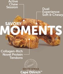 Roam Ossy Chops Ostrich Dog Bones, 2 count slide 2 of 5