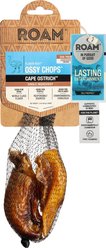 Roam Ossy Chops Ostrich Dog Bones, 2 count