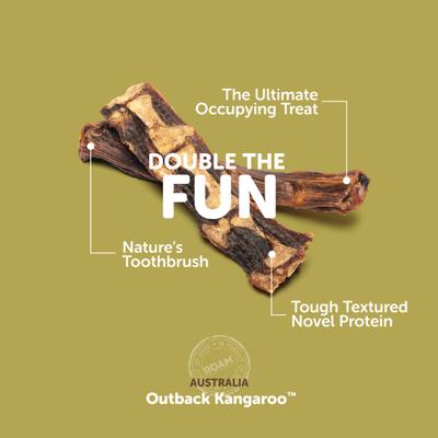 Show full view: Roam Roo in Two Outback Kangaroo Tail Dog Bones, 2 count slide 5 of 6