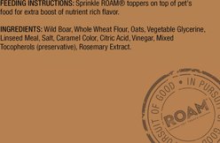 Roam Wild Boar Toppers Chicken-Free Soft & Chewy Training Dog Treats, 4-oz bag slide 2 of 4