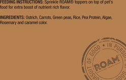 Roam Ostrich Toppers Chicken-Free Soft & Chewy Training Dog Treats, 4-oz bag slide 2 of 5