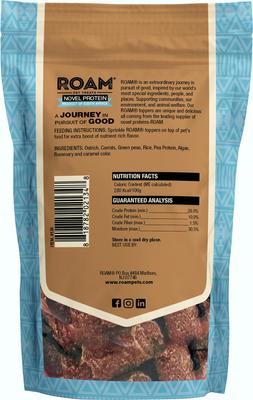 Show full view: Roam Ostrich Toppers Chicken-Free Soft & Chewy Training Dog Treats, 4-oz bag slide 3 of 6
