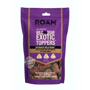 Roam Wild Boar Toppers Chicken-Free Soft & Chewy Training Dog Treats, 4-oz bag