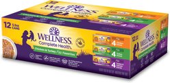 Wellness Complete Health Poultry Favorites Variety Pack Grain-Free Wet Cat Food, 5.5-oz can, case of 12