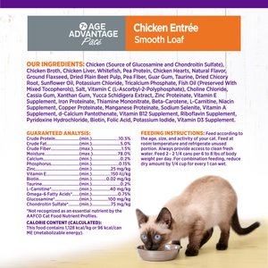 Wellness Complete Health Age Advantage Chicken Pate Wet Cat Food, 3-oz can, 24 count